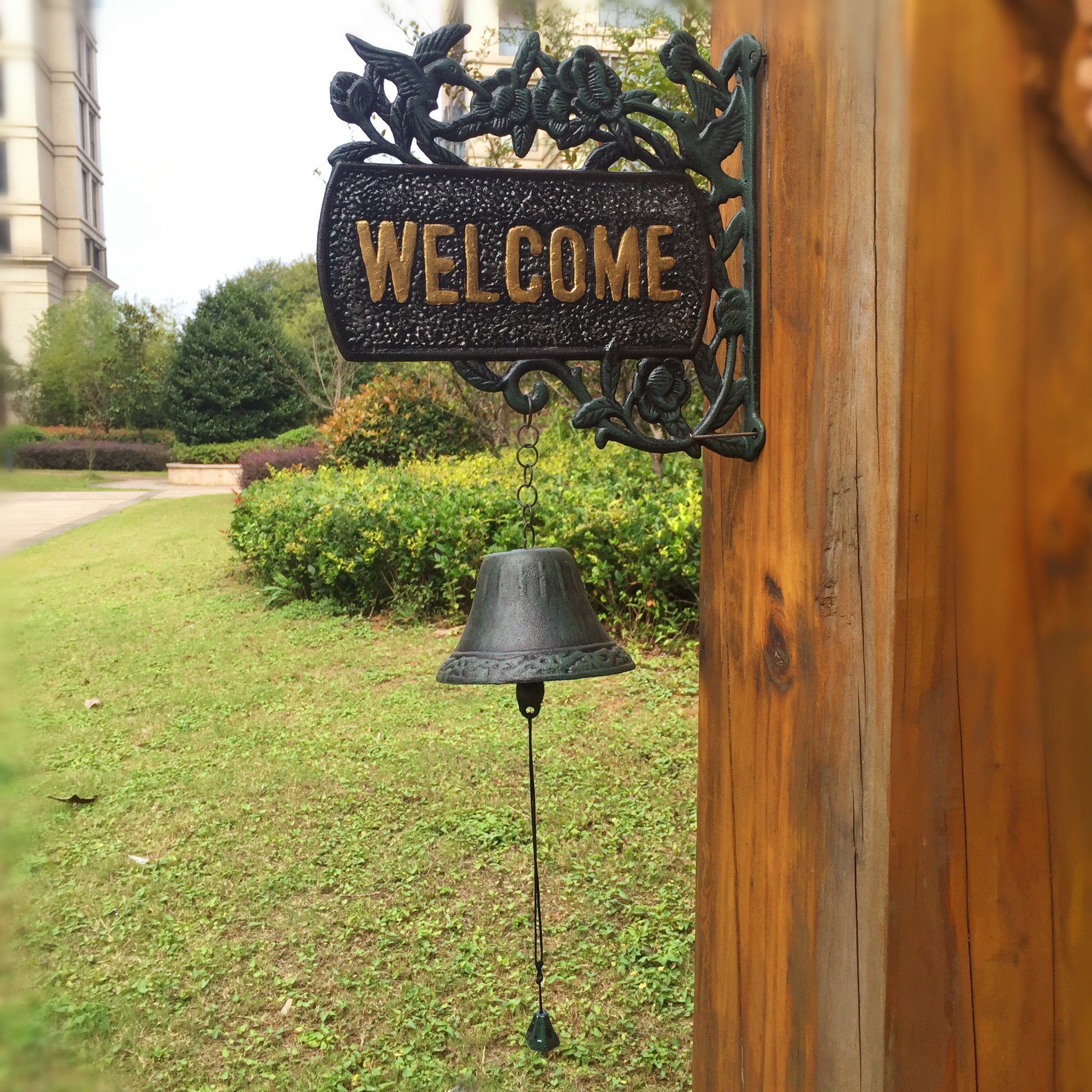 Northern Europe rural Retro Welcome presence Two-sided Listing House number cast iron Iron doorbell Hand bellsin the Home accessories , Decorative hooks  category - from Buy2taobao.com to provide professional Taobao agent buy service