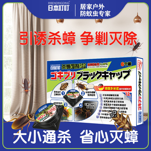 日本叮叮蟑螂小黑屋杀蟑饵剂家用蟑螂药一窝端厨房除蟑神器6枚装