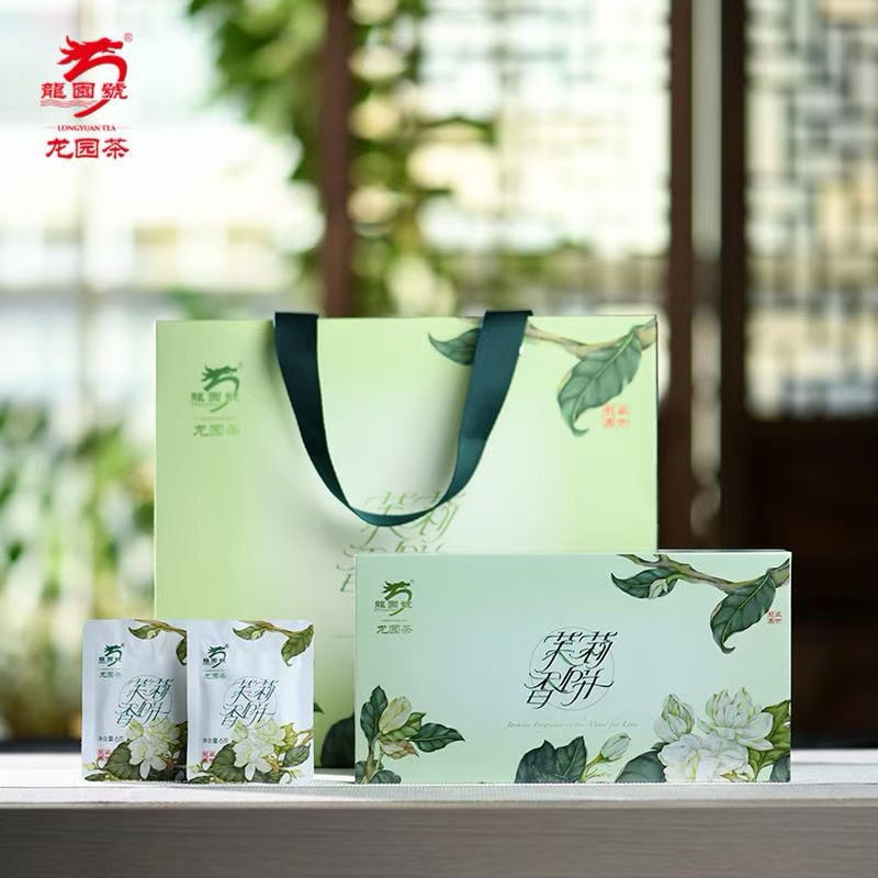 云南茉莉花香普洱茶 龙园号茉莉香饼普洱生茶90g