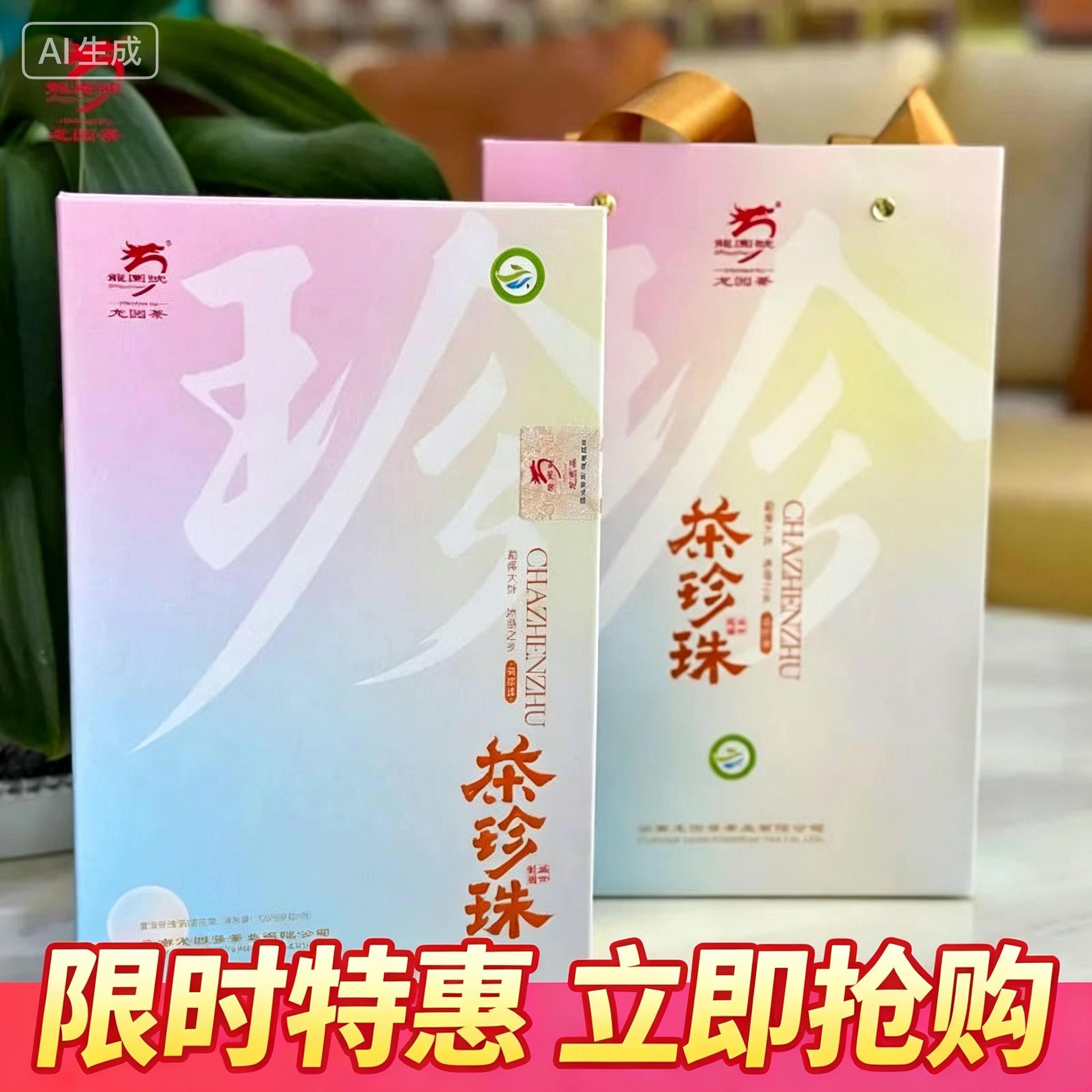 云南普洱茶龙园号普洱茶茶珍珠龙珠120g礼茶送礼生茶正品