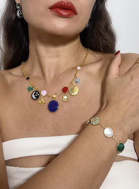 珠宝级生命力彩色宝石项链