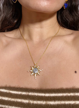 象征光明的太阳神古银币项链