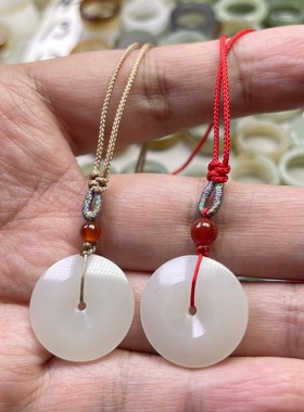 天然和田玉白玉平安扣