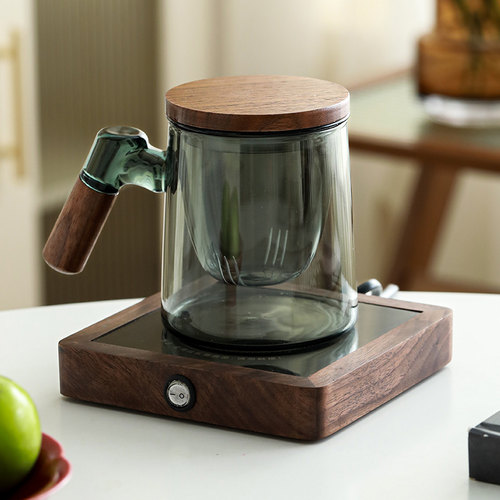 玻璃茶杯泡茶杯55度加热恒温垫