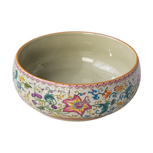 老陶泥凌霄花茶洗家用高档大号水洗杯子茶碗建水废水缸茶盆茶盂