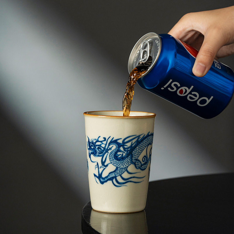 米黄汝窑主人杯家用陶瓷茶杯