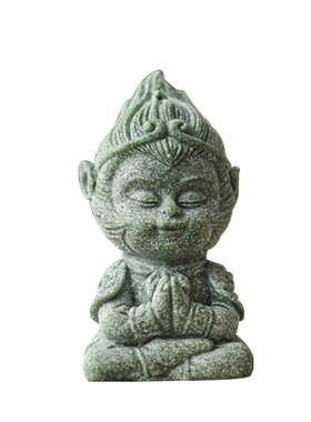 青砂石中式客厅大圣茶宠摆件