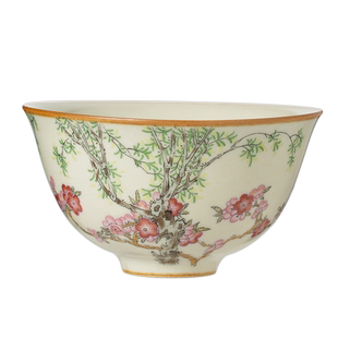 米黄汝窑春燕茶杯陶瓷主人杯单杯个人喝茶专用品茗杯新款功夫茶具