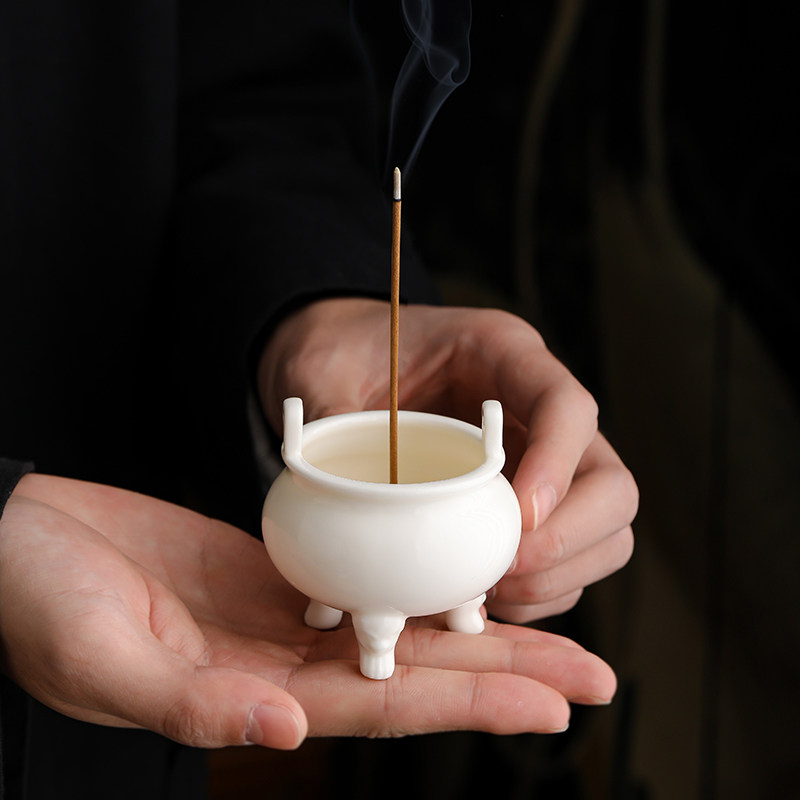 狻猊小香炉家用室内沉香盘香陶瓷香薰炉托香插禅意创意摆件装饰,餐饮具,茶道/香炉,淘宝优惠券,粉丝福利购,淘宝优惠卷