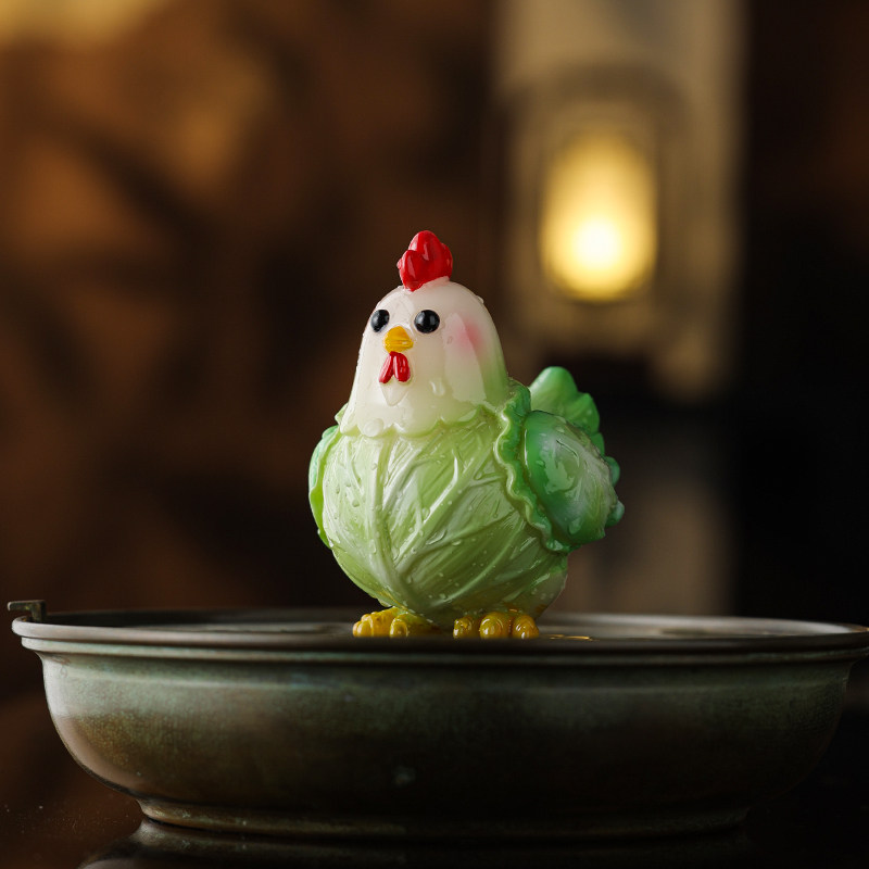 招财进吉茶宠变色白菜鸡可养摆件创意十二生肖茶道配件茶桌装饰品,餐饮具,茶宠摆件,淘宝优惠券,粉丝福利购,淘宝优惠卷
