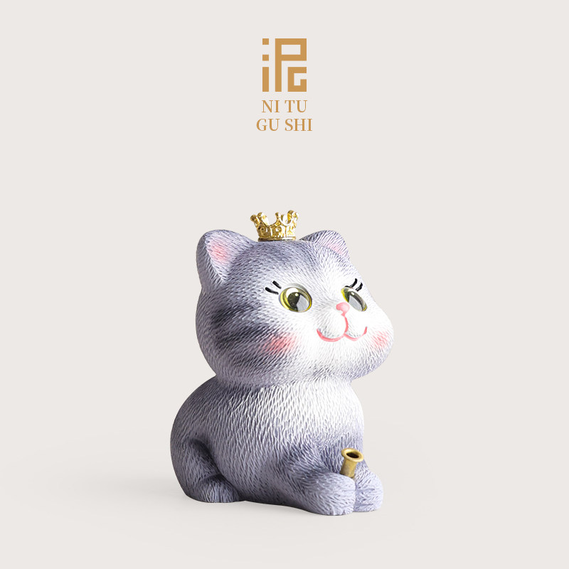皇冠猫咪茶宠摆件树脂可爱小猫香座托线香插家用室内茶室香薰炉,家居饰品,香托/香盘/香座/香插,淘宝优惠券,粉丝福利购,淘宝优惠卷
