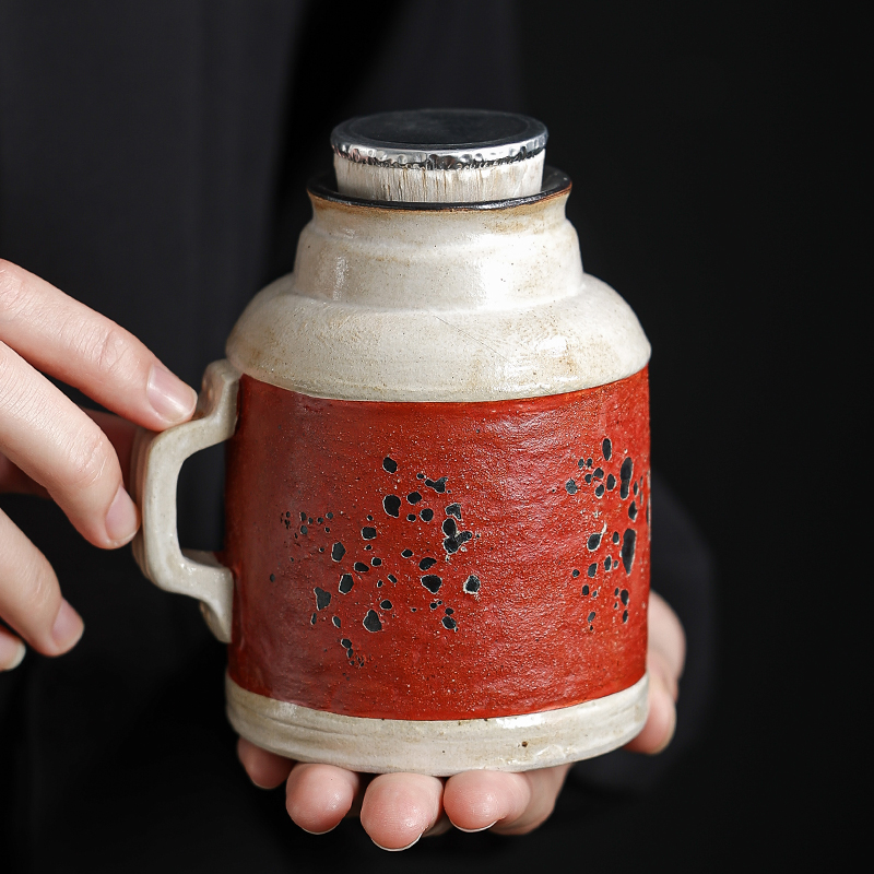 老岩泥朱红小暖壶泡茶杯焖茶杯子