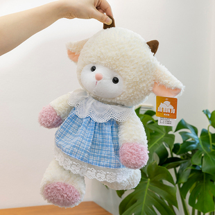 正版可爱奔跑狐狸小白羊玩偶可爱陪伴毛绒玩具网红娃娃生日礼物女