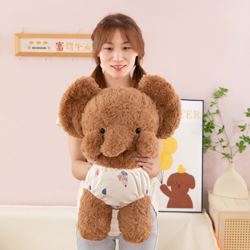 乖不点正版害羞小象毛绒玩具