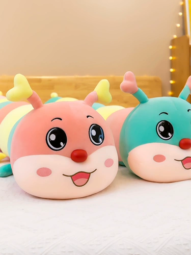 Разноцветная милая подушка, плюшевая игрушка, детская тряпичная кукла, гусеница, подарок на день рождения