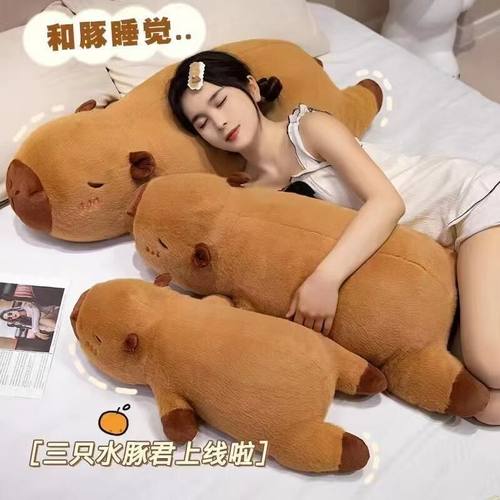 生日礼物睡觉专用水豚毛绒玩具