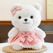 新款 穿裙子小熊毛绒玩具可爱泰迪抱抱熊公仔玩偶生日礼物女孩抱枕