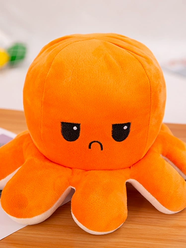 Эмоциональная двусторонная кукла, плюшевые рыбки, осьминог, подарок на день рождения