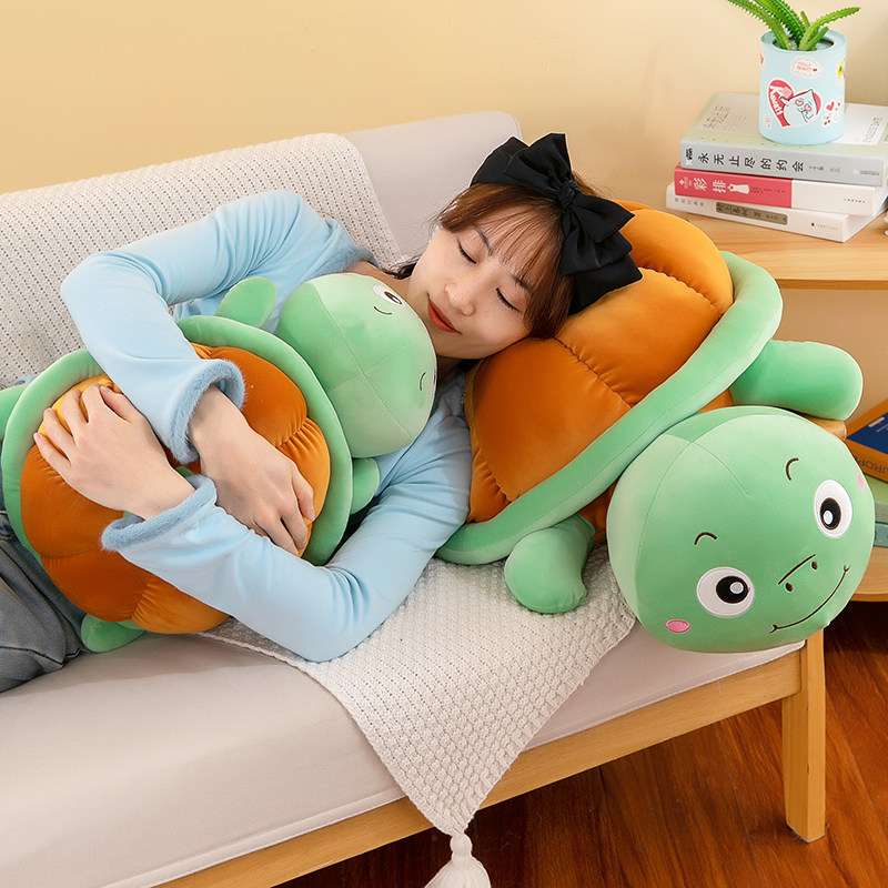 可爱南瓜变身乌龟毛绒玩具龟公仔海龟玩偶布娃娃睡觉抱枕床上女生