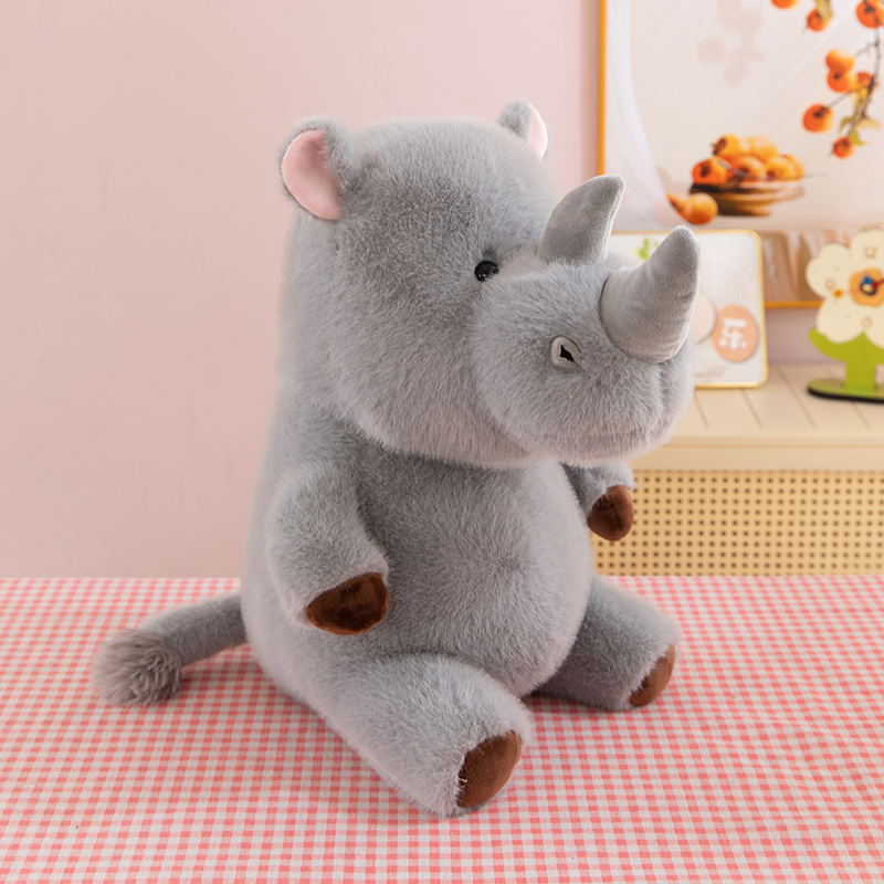 可爱犀牛公仔抱枕毛绒玩具玩偶