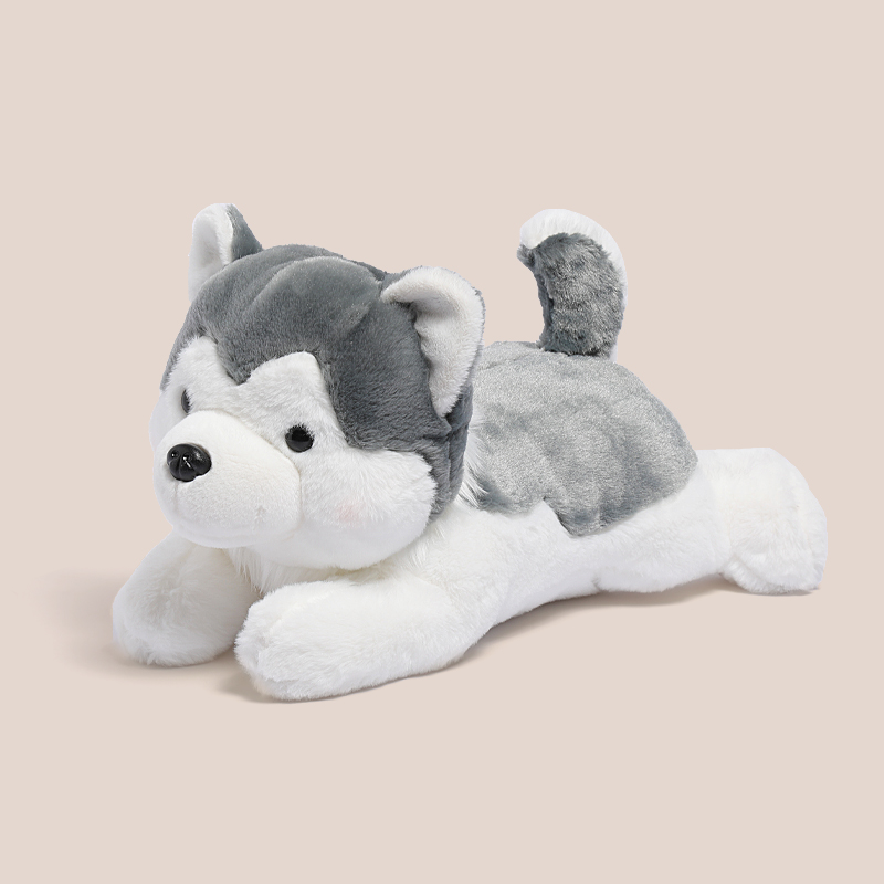 仿真哈士奇抱枕小狗安抚男生款