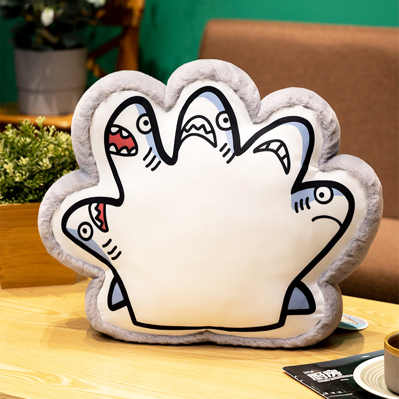 网红创意鲨雕鲨手鲨瓜鲨bee玩偶手掌抱枕超软搞怪生日礼物男女生