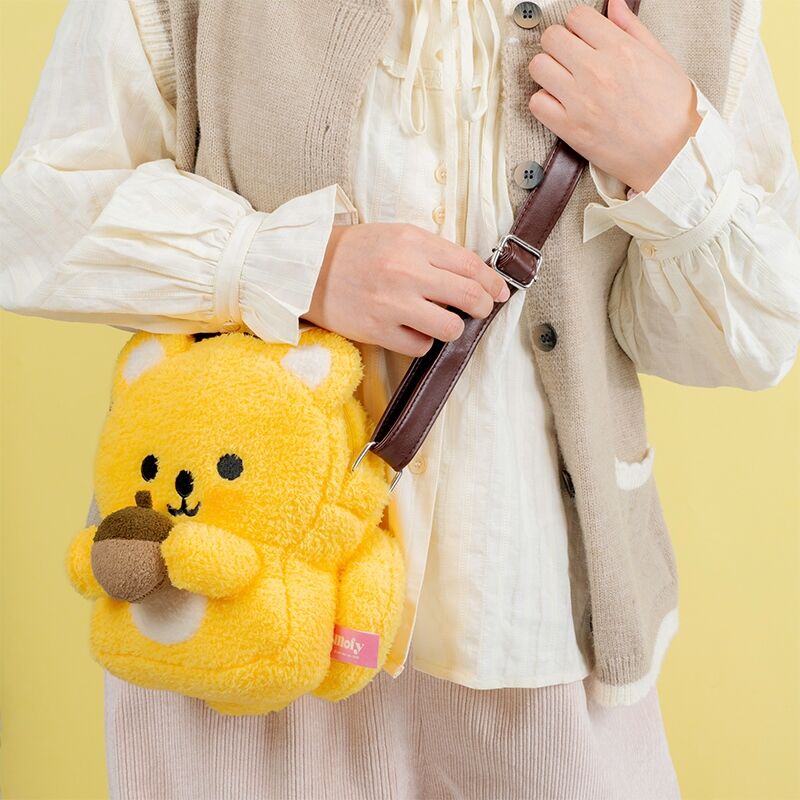 可爱黄油小兔子毛绒斜挎包女迷你卡通手机包小众毛茸茸小包包礼物