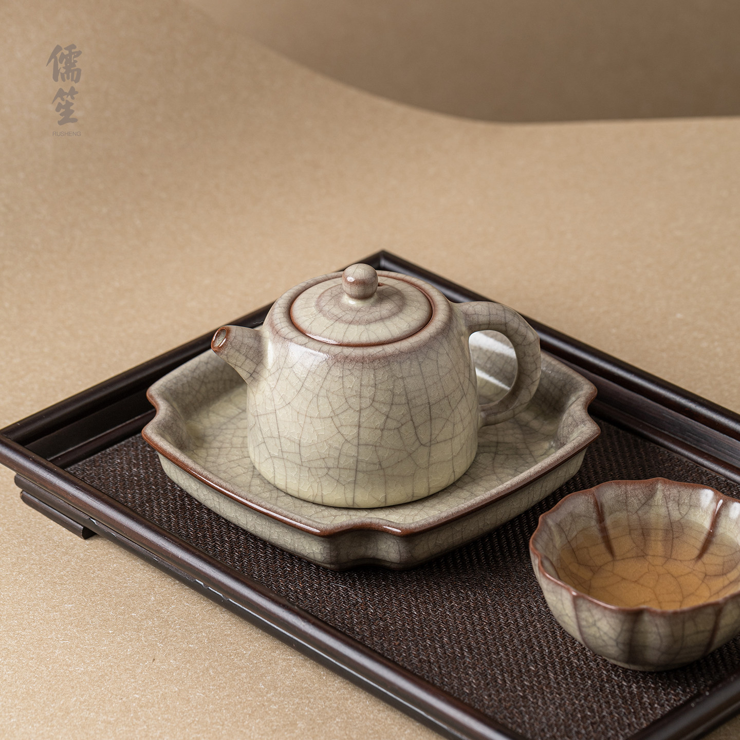 儒笙哥窑开片茶壶中式复古功夫茶具家用可养陶瓷泡茶壶送礼佳品