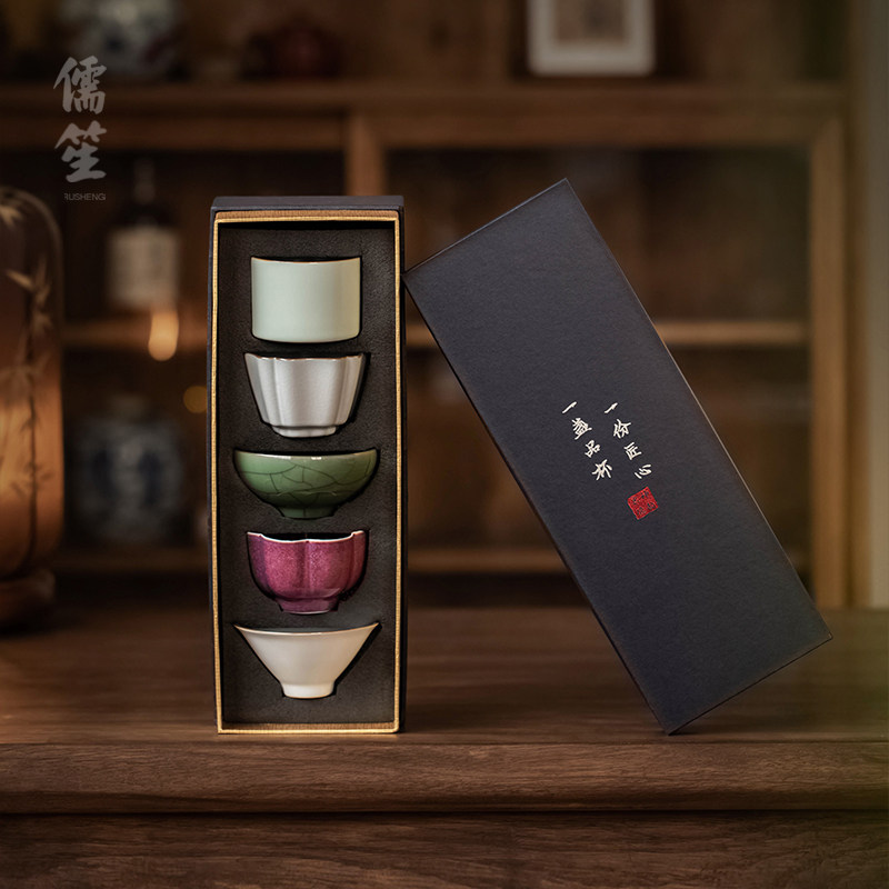 五大名窑套装功夫茶具主人杯品茗杯陶瓷茶杯送礼长辈喝茶专用,餐饮具,茶杯,淘宝优惠券,粉丝福利购,淘宝优惠卷