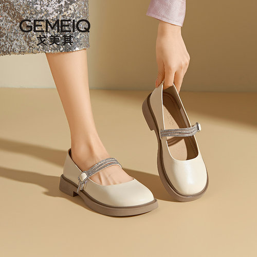 戈美其玛丽珍小皮鞋法式气质