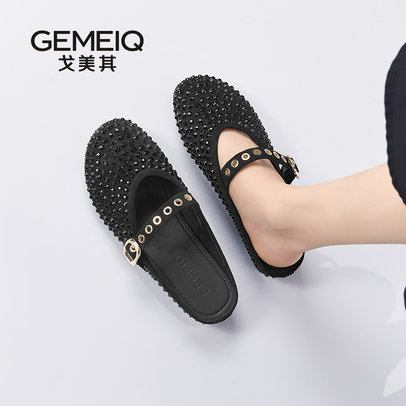 戈美其穆勒拖鞋包头女夏外穿