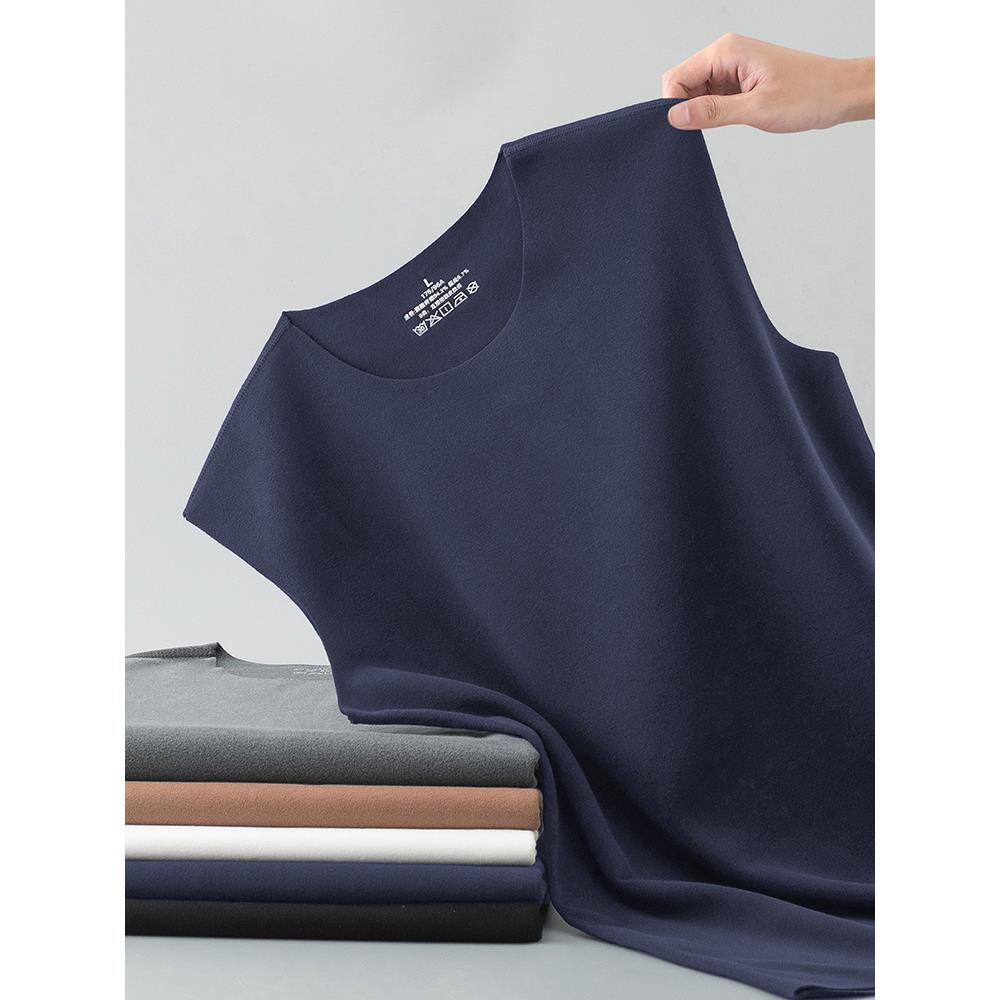 Home Daily~双面德绒保暖内衣男士背心内穿秋衣发热无袖打底马甲