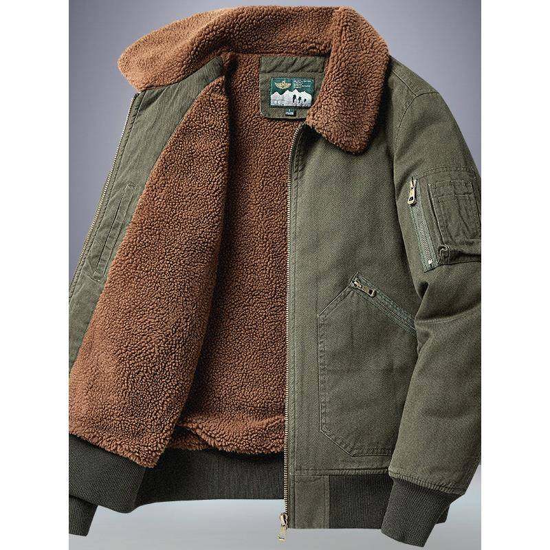 Mostarsea~冬季飞行员加绒外套男加厚宽松工装上衣潮流羊羔绒棉衣,男装,大码上装,淘宝优惠券,粉丝福利购,淘宝优惠卷