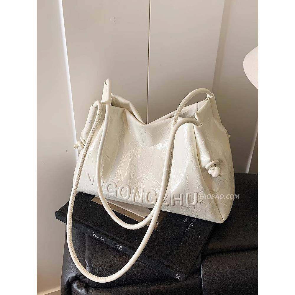 法国【设计师】SZ休闲大容量女2025新款通勤百搭单肩包手提托特包