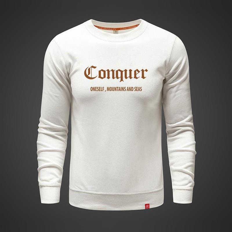 MAROLIO~彰显品质！潮牌宽松大码卫衣男2025秋冬新款加绒圆领长袖