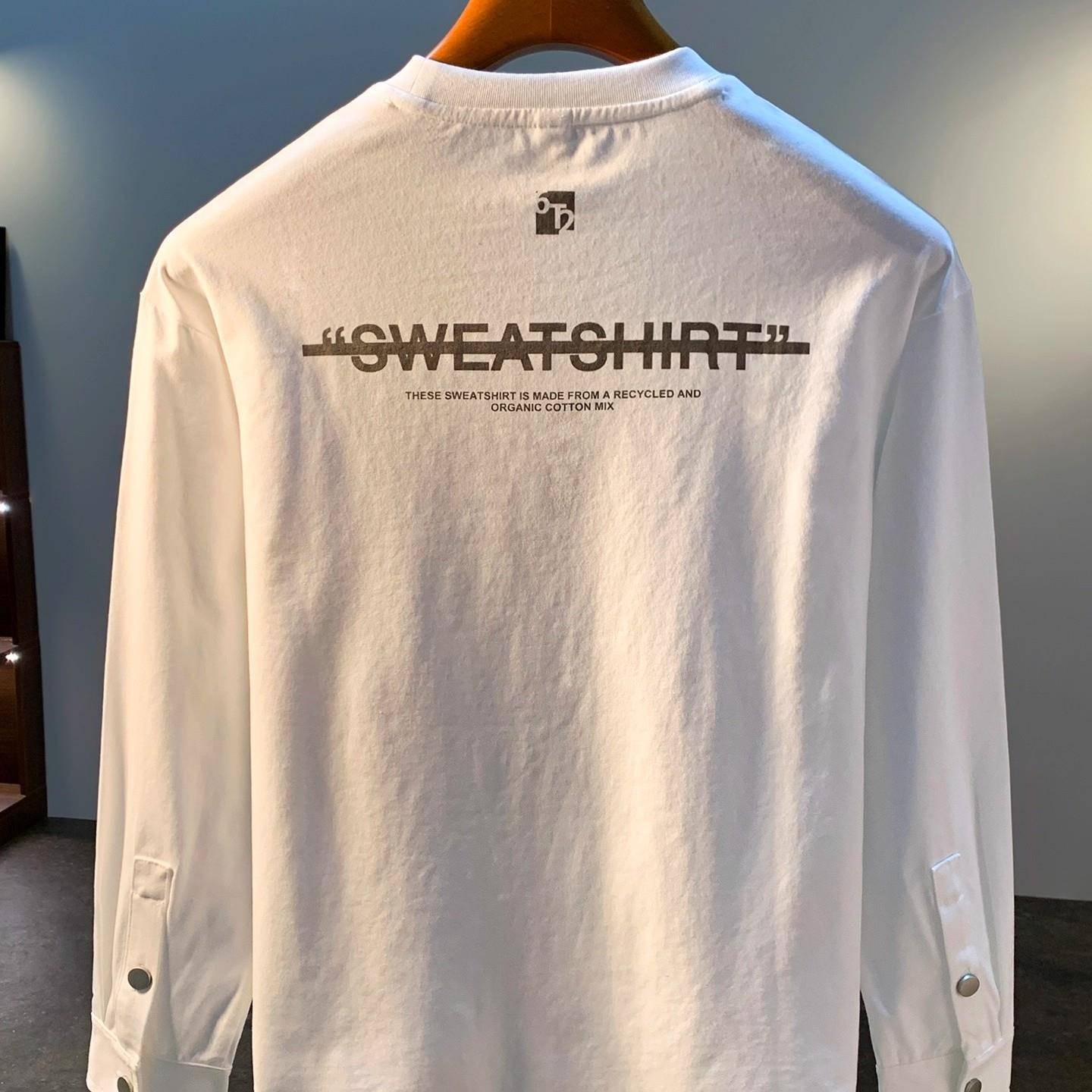 Home Daily~男士长袖T恤男2025新款百搭打底衫宽松休闲圆领卫衣男