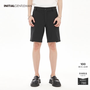 半橡筋腰頭抽繩輕薄休閑短褲 男25UPHMMCXX122 新款 INITIAL25夏季