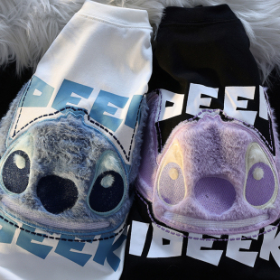 纯棉小众潮牌卡通植绒短袖 oversize情侣上衣 宽松大阪t恤男女夏季