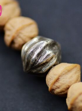 lam手作 一比一复刻925银横打百香籽diy菩提特文玩配饰