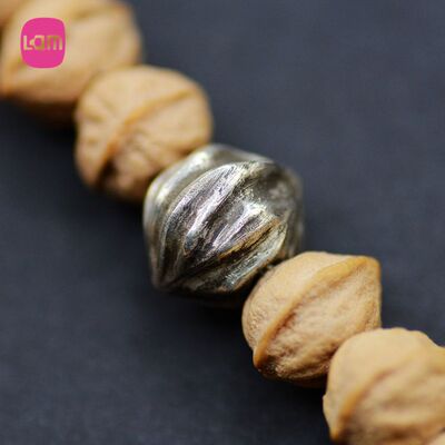 复刻横打百香籽腰珠925银文玩