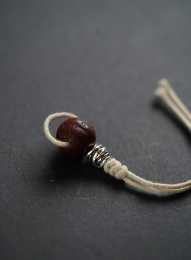 Lam手作 酥油供凤眼菩提佛头三通 文玩配饰 散珠配饰