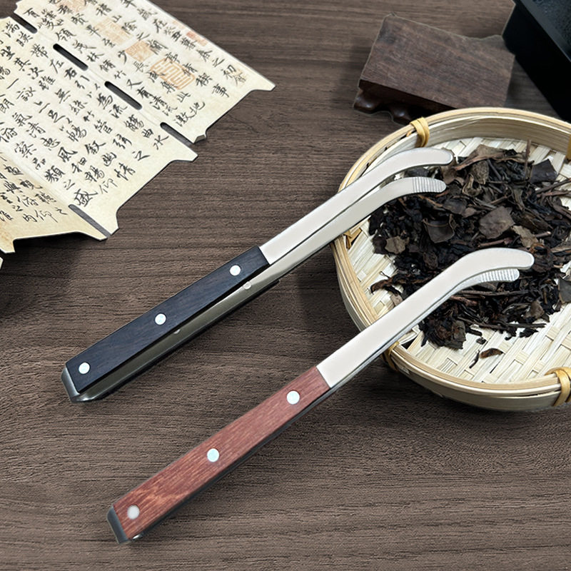 茶道夹茶叶清洗工具茶夹功夫茶具配件泡茶杯夹子木质泡茶镊子