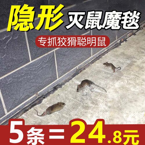 隐形透明家用老鼠贴5条装