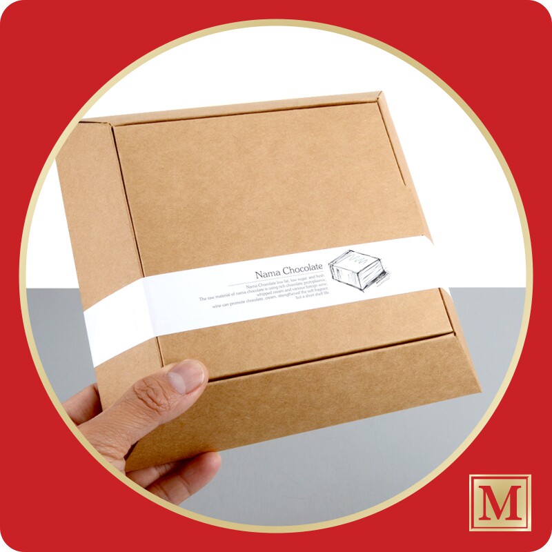 美刻原创设计生巧克力沙漠黄牛皮纸冰格包装盒抽屉高档精美可定制