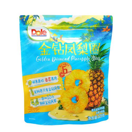 都乐金钻凤梨圈225g零食