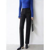 加长高腰直筒工作裤 180重塑笔直腿 裤 垂感长裤 超长版 高个子西装