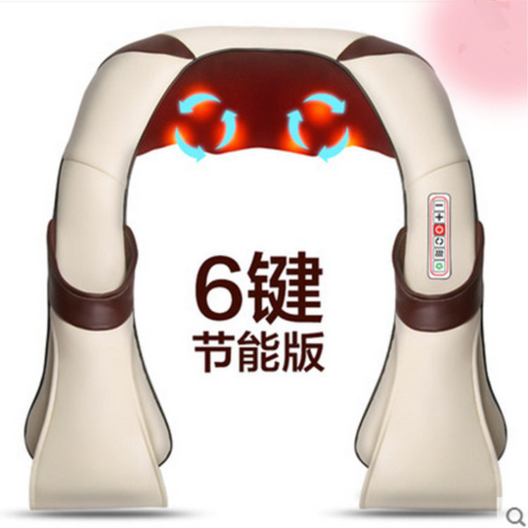 新款 劲椎颈部按摩披肩 多功能车家两用颈肩椎热敷揉捏六健按摩器