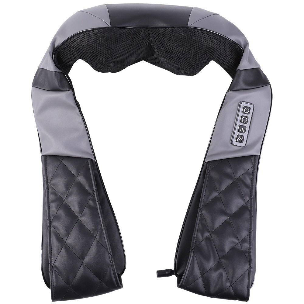 揉捏按摩披肩黑灰色正品肩颈椎红外光加热按摩器多功能电动