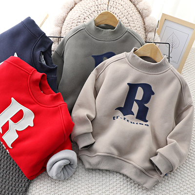 冬季半高领加绒加厚棉袄