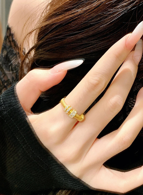 s925拉丝时来运转女戒